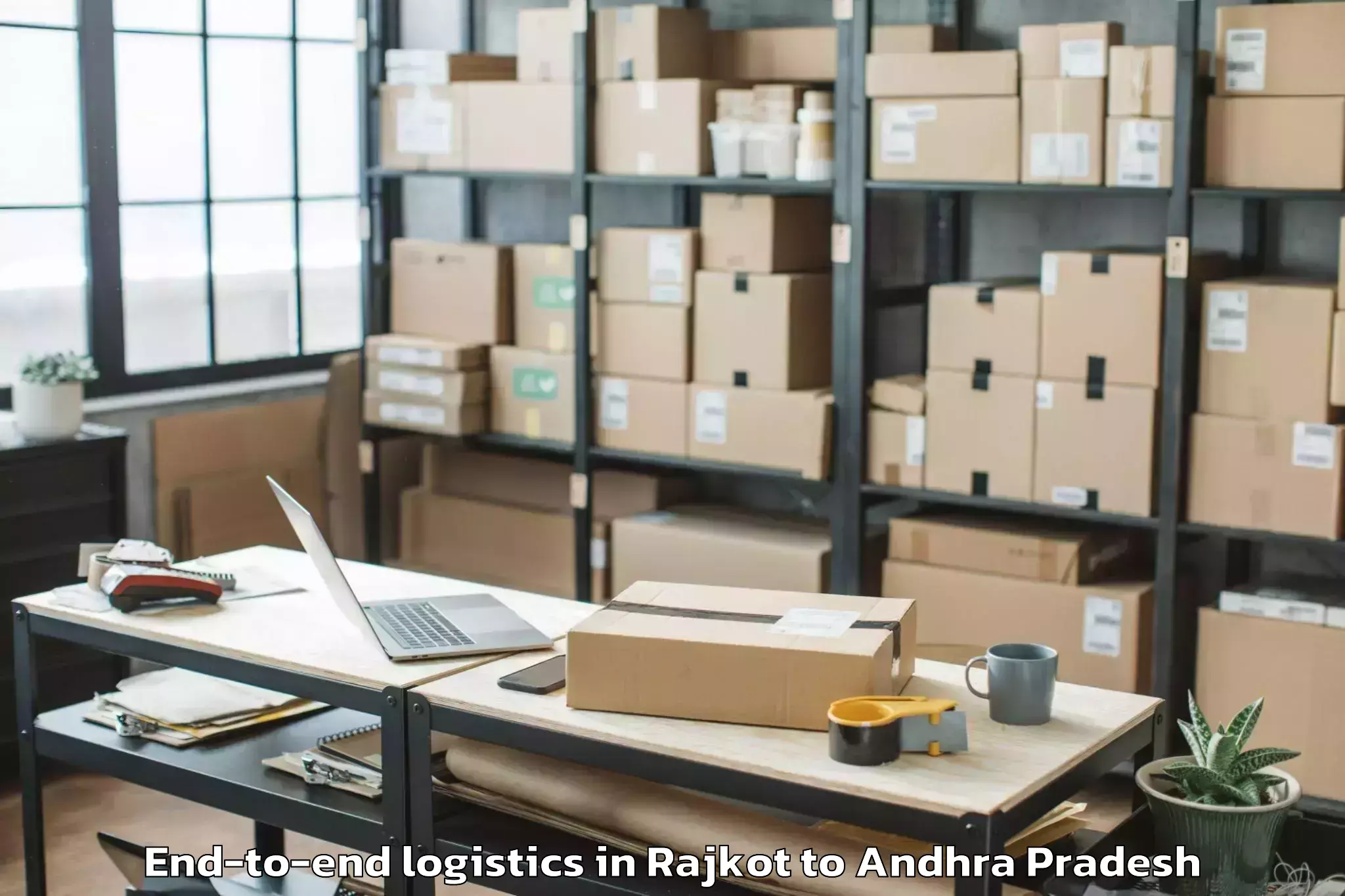 Top Rajkot to Achanta End To End Logistics Available